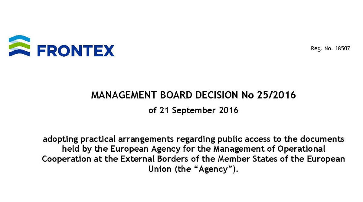 Statewatch | Ombudsman fails non-EU citizens in Frontex access to ...